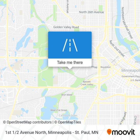 Mapa de 1st 1/2 Avenue North