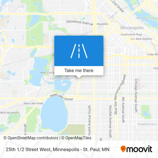 25th 1/2 Street West map