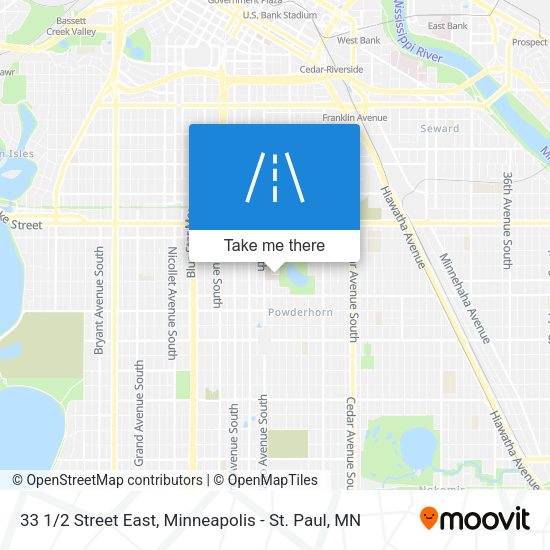 33 1/2 Street East map