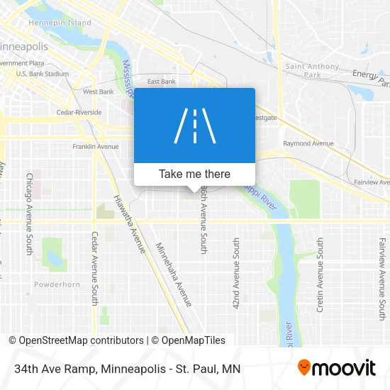 34th Ave Ramp map