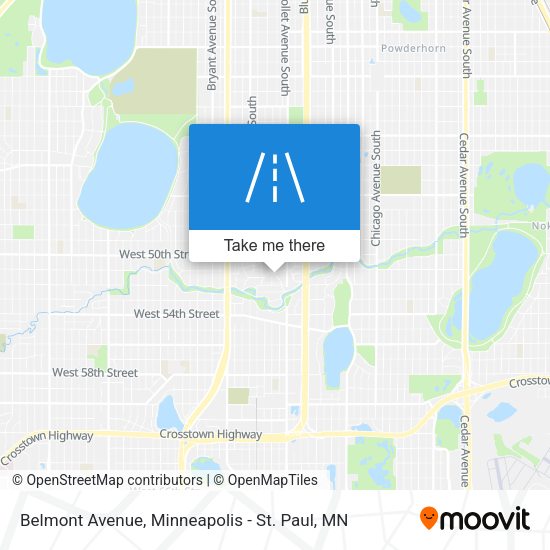 Belmont Avenue map