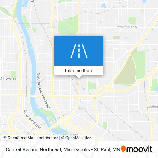 Central Avenue Northeast map