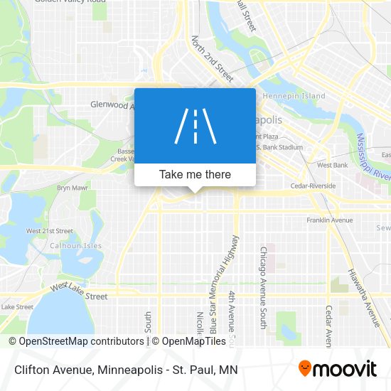 Clifton Avenue map