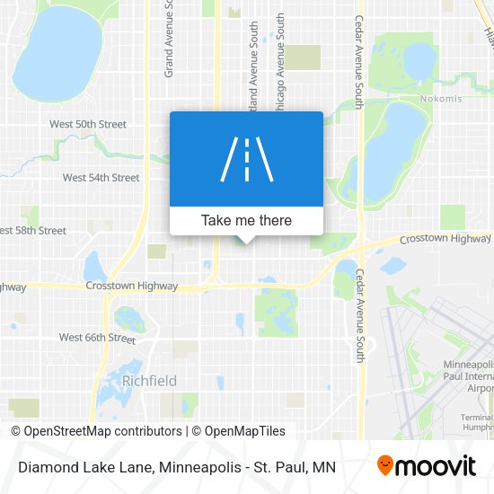 Diamond Lake Lane map