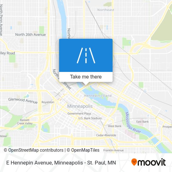 E Hennepin Avenue map
