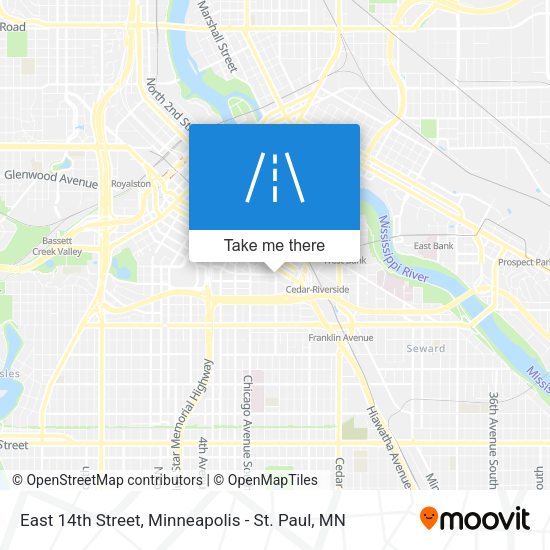 Mapa de East 14th Street