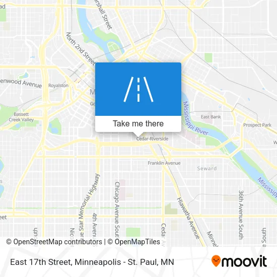 East 17th Street map
