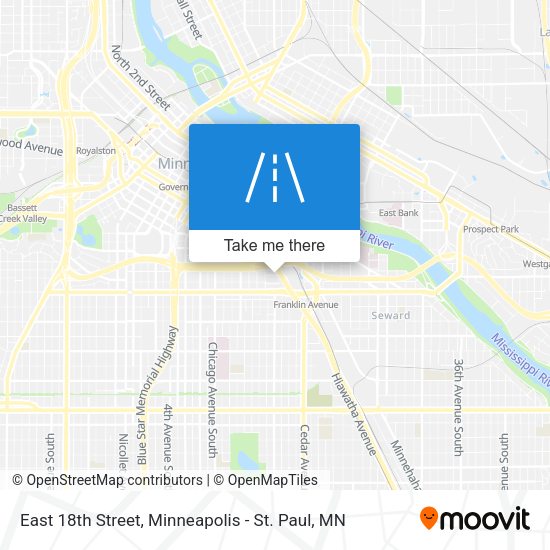 Mapa de East 18th Street