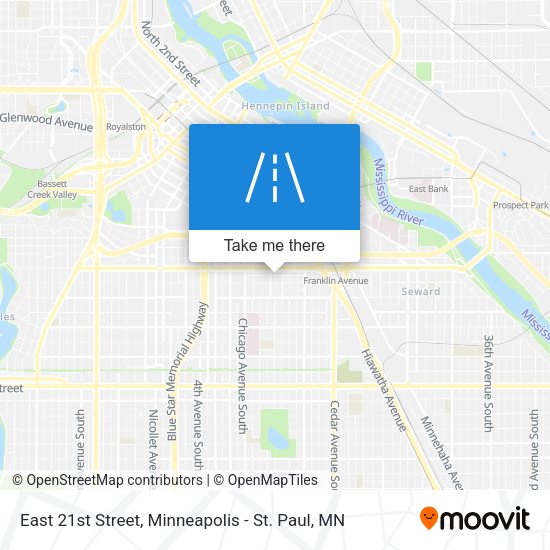 Mapa de East 21st Street
