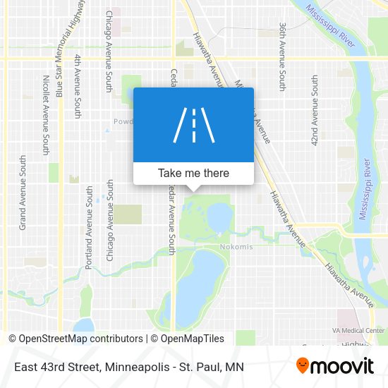 Mapa de East 43rd Street