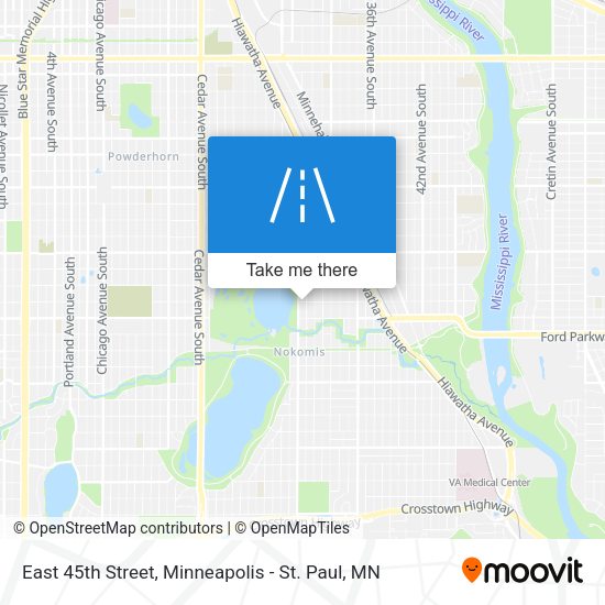 East 45th Street map