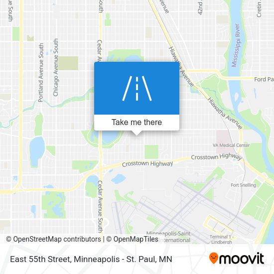 East 55th Street map