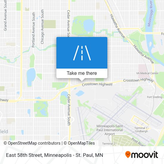 East 58th Street map