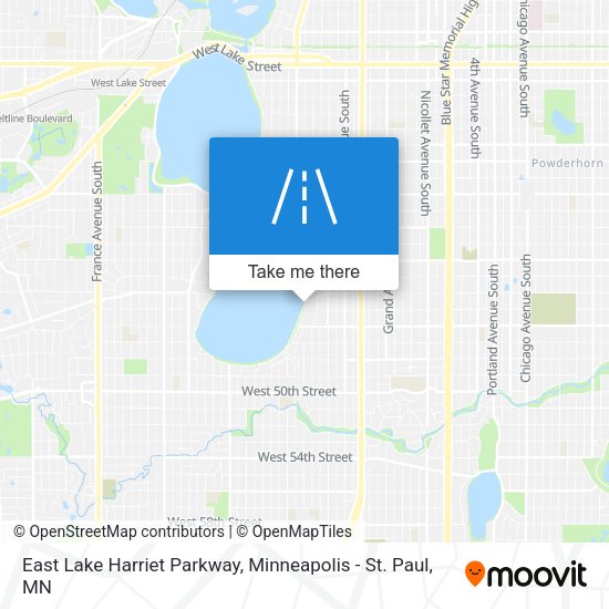 East Lake Harriet Parkway map