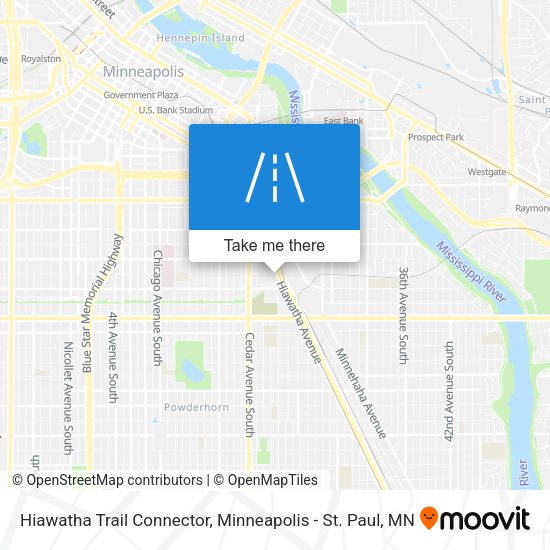 Hiawatha Trail Connector map