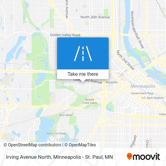 Irving Avenue North map