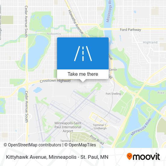 Kittyhawk Avenue map