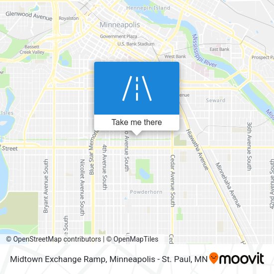 Mapa de Midtown Exchange Ramp