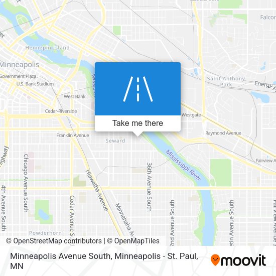 Mapa de Minneapolis Avenue South