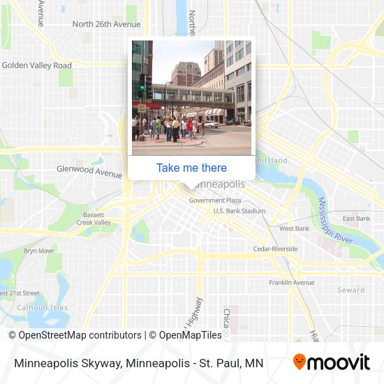 St. Paul MN, Skyway Map