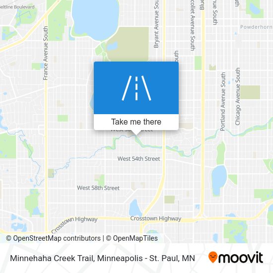 Minnehaha Creek Trail map