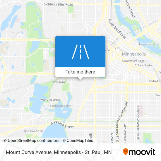 Mount Curve Avenue map