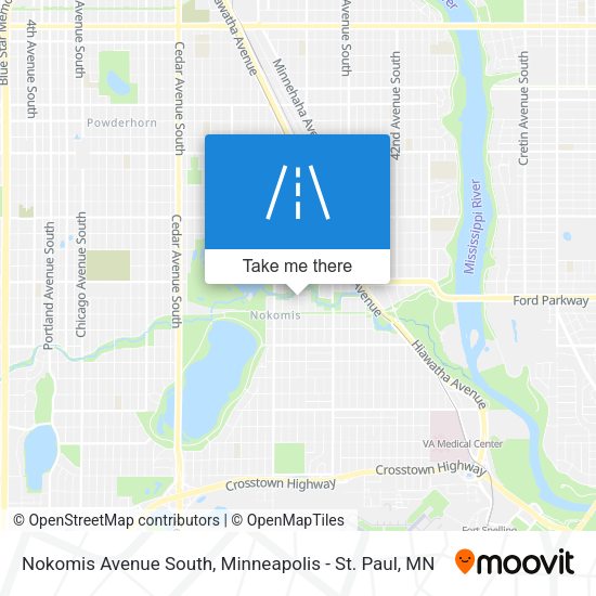 Nokomis Avenue South map