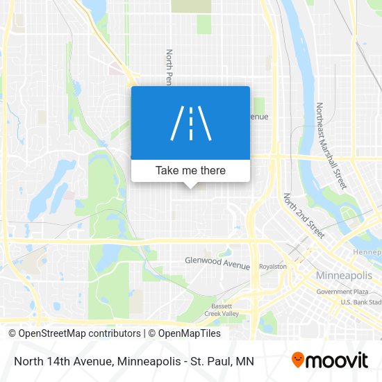 Mapa de North 14th Avenue