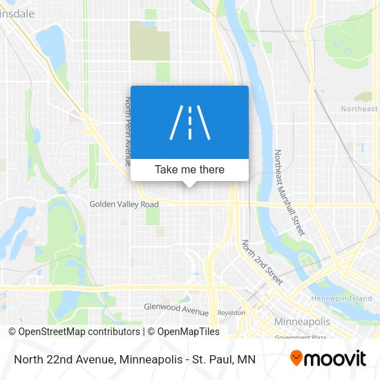 Mapa de North 22nd Avenue