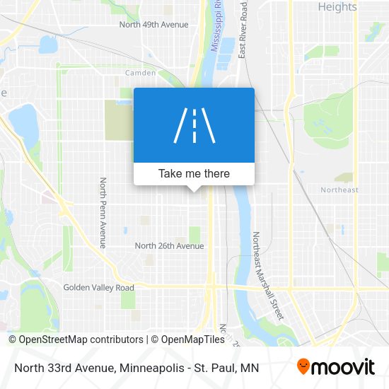 North 33rd Avenue map