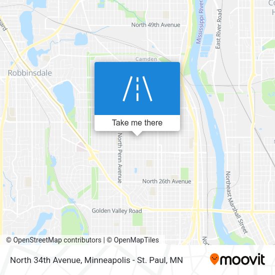 North 34th Avenue map