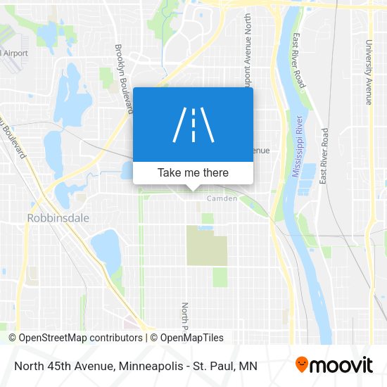 North 45th Avenue map