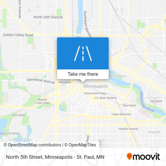 North 5th Street map