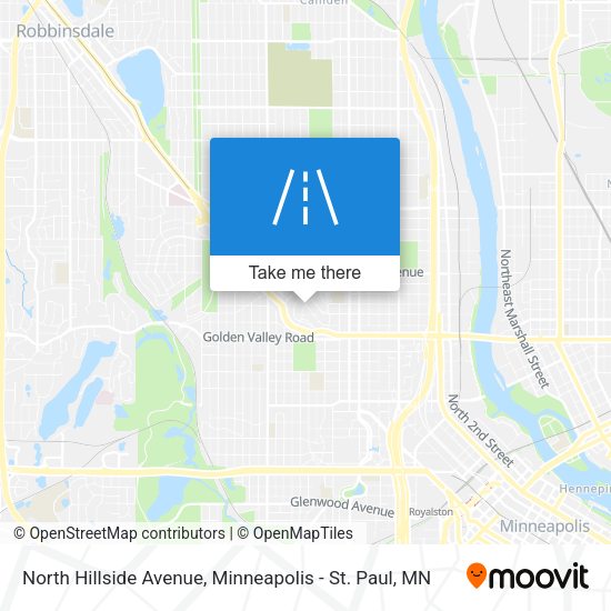 North Hillside Avenue map