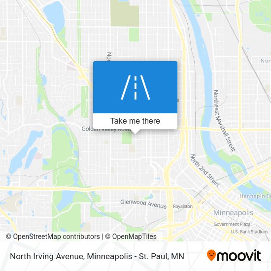 Mapa de North Irving Avenue