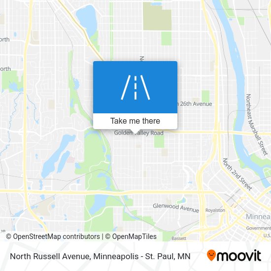 North Russell Avenue map