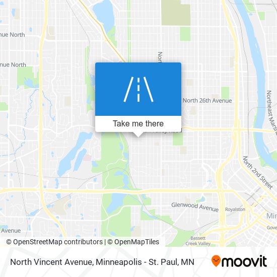 North Vincent Avenue map