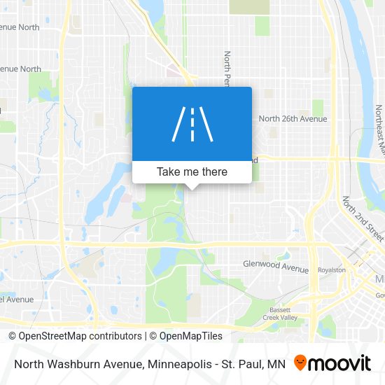 North Washburn Avenue map