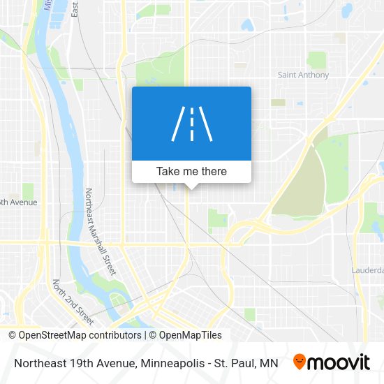 Northeast 19th Avenue map