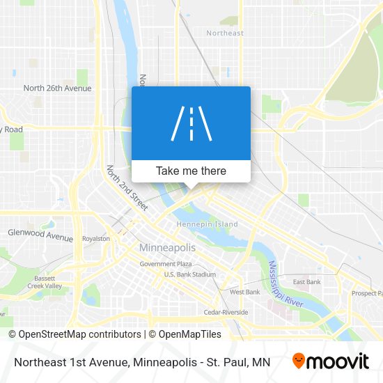 Northeast 1st Avenue map