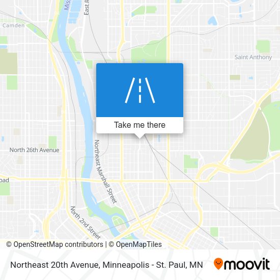 Northeast 20th Avenue map