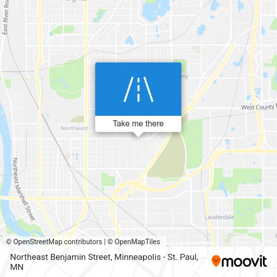Mapa de Northeast Benjamin Street