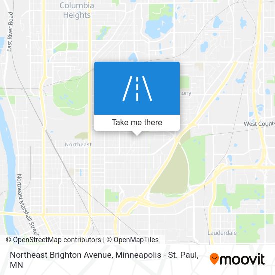 Northeast Brighton Avenue map