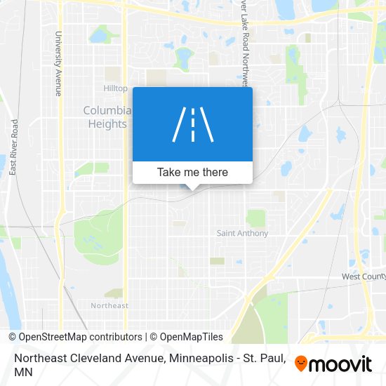 Northeast Cleveland Avenue map