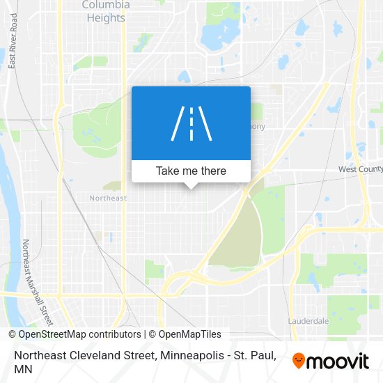 Northeast Cleveland Street map