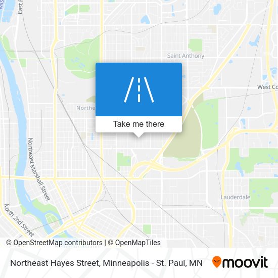 Northeast Hayes Street map