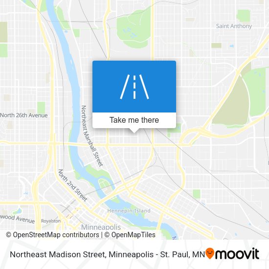 Northeast Madison Street map