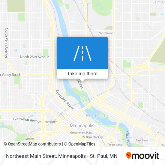 Northeast Main Street map