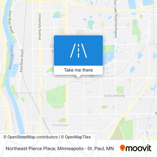 Northeast Pierce Place map