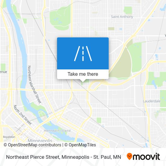 Northeast Pierce Street map